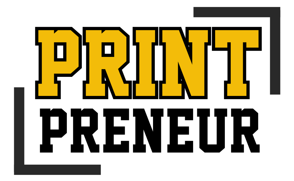 Printpreneur brand logo by Dani Virella for Shopify print on demand education